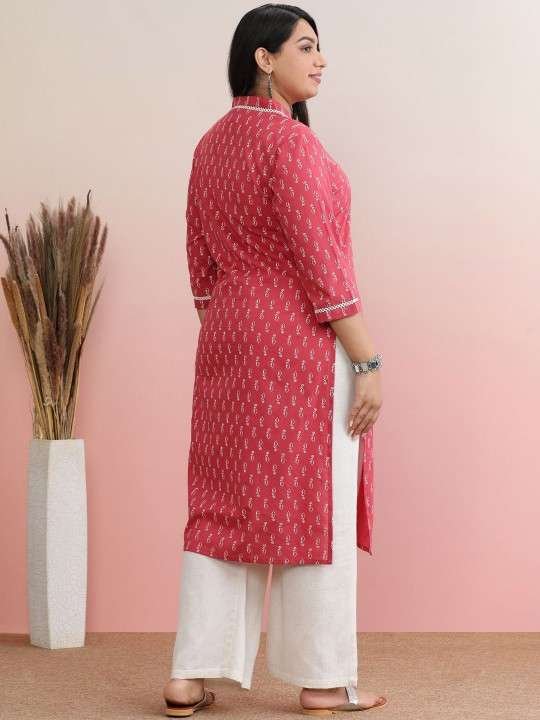 Women's Rayon Printed Straight Kurti With Pant Set - Image 6